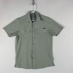 Eddie Bauer Classic Fit Hiking Fishing Shirt Men’s S Small Gray Short Sleeve